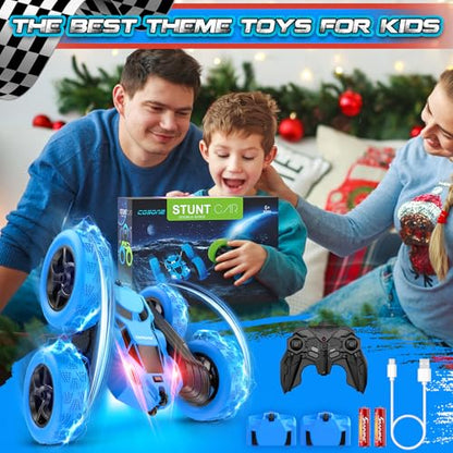 Blue RC Stunt Car for Boys Kids (Blue Pro)
