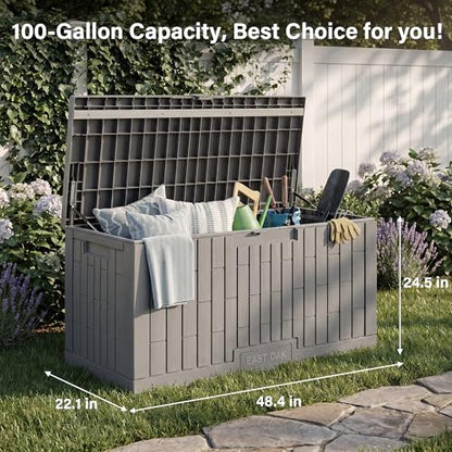 Outdoor Storage Box (Grey / 100 Gallon)
