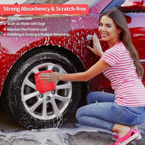 Shop Towels Rags (Red / 100 Pack)