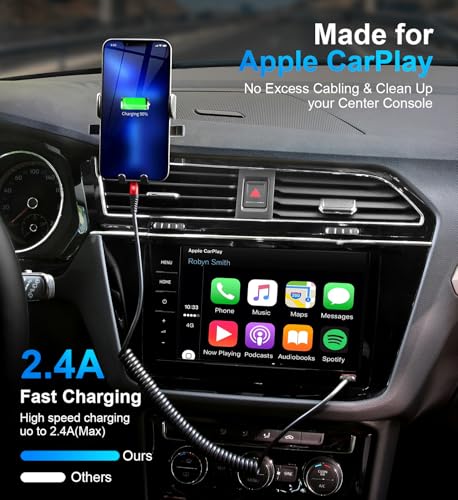 iPhone Charger Cable 6FT for Carplay (6FT / USB A to Lightning / Red)