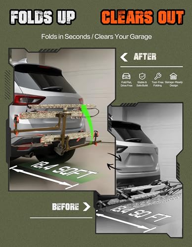 Young Hitch Bike Rack for 2 E (2-E-BIKE RACK 200 LBS WITH RAMP CAMO)