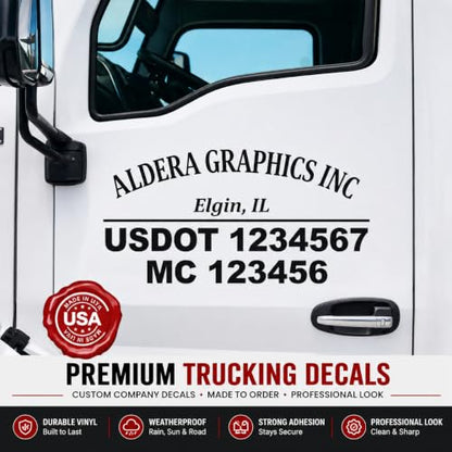 Custom US DOT Trucking Decal Sticker