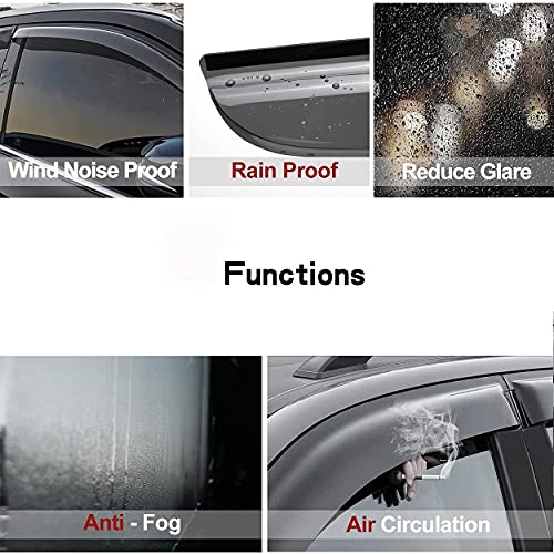 Window Visors Rain Guards for 1999 (99-04 Grand Cherokee)