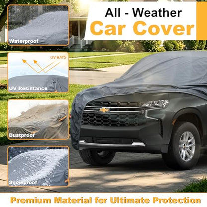 Multi Layer Large SUV Car Cover Waterproof All Weather Heavy Duty