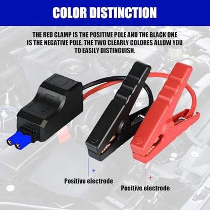 Car Jump Starter Clamps (Black/Red)