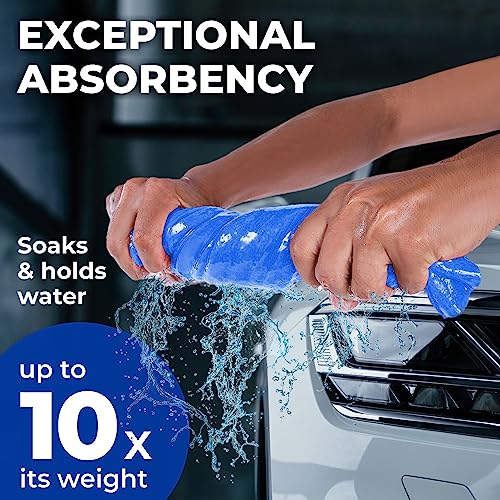 XL Shammy Towel for Car (Blue / 1 Pack (25" x 34"))