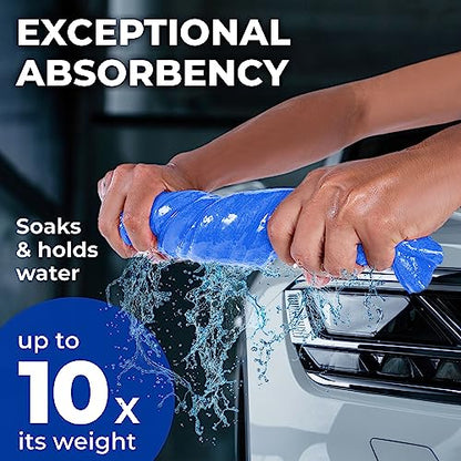 XL Shammy Towel for Car (Blue / 1 Pack (25" x 34"))