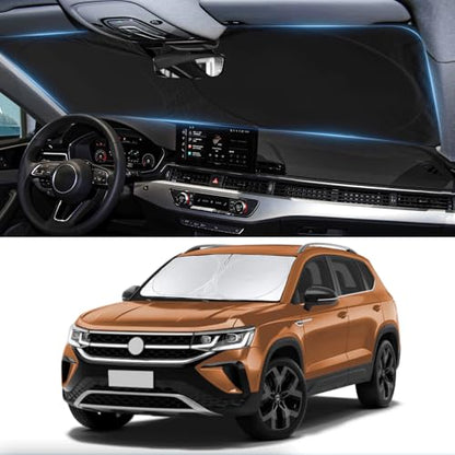 Windshield Sunshade for VW Volkswagen Taos 2022 2023 2024 2025 2026 Shield (Fit VW Taos 22-26)