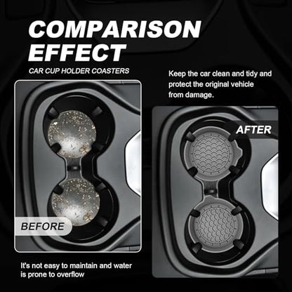 4 Pack Universal Cup Holder Coasters (Gray)