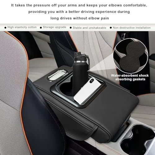Car Center Console Armrest Pillow (Black, Normal)