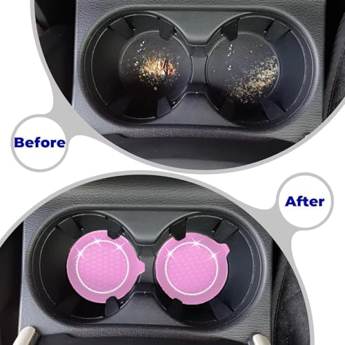 4 PCS Car Cup Coasters (Pink*4pcs / With Diamonds)