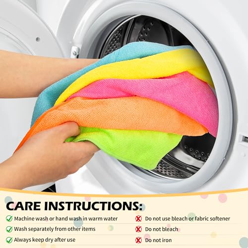 Microfiber Cleaning Cloth (20pk / 5 Colors Assorted)