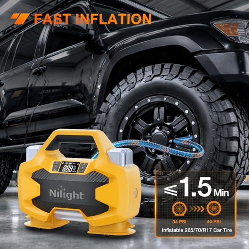 Portable DC 12V Tire Inflator Dual Cylinders and Dual Motors 150PSI (Heavy Duty Tire Inflator)
