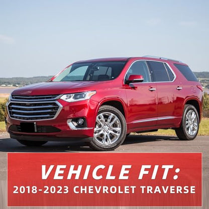 in Channel Rain Guards for Chevrolet Chevy Traverse 2018 2019 2020 2021 2022 2023 (Fit for 2018-2023 Traverse)