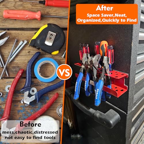 Magnetic Screwdriver Rack (Red Screwdrivers Holder)