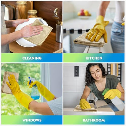 Brown Microfiber Cleaning Cloth 12 Pack (Brown / 12.5 x 12.5 Inch)