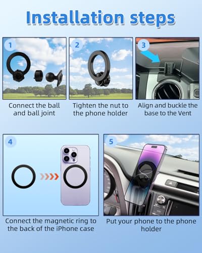Car Phone Mount for Toyota Tundra 2014 (Tundra 2014-2021 / Magsafe)