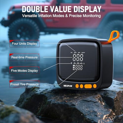 Tire Inflator Portable Air Compressor (Cordless 180 PSI / Orange)