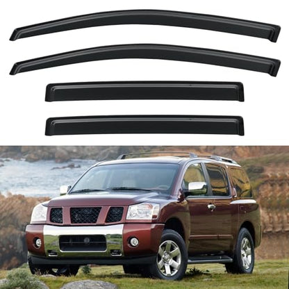 Window Visors Rain Guards for 2004 (2004-2016 Nissan Armada)