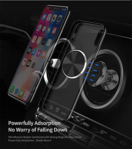 Replacement Metal Plates Set for Magnetic Car Phone Holders (Black / 2 Pack)
