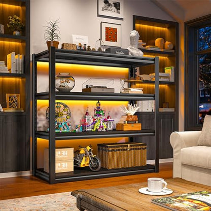 40" W Storage Shelves with Steel Panels for Garage Basement Shed