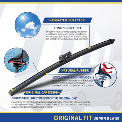 2 wiper blades for Audi Q5 SQ5 S5 RS5 Q3 A4 S4 Windshield Wipers 24+20 (24+20)