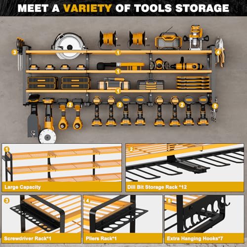Power Tool Organizer Wall Mount (Yellow)