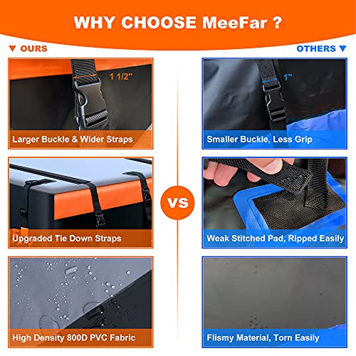Car Roof Bag Rooftop Cargo Carrier Bag Waterproof 21 Cubic Feet roof Cargo (21 Cubic Feet)