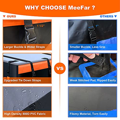 Car Roof Bag Rooftop Cargo Carrier Bag Waterproof 21 Cubic Feet roof Cargo (21 Cubic Feet)