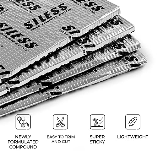 80 mil (2mm) 18 sqft (1.7 sqm) Car Sound Deadening mat - Butyl Automotive Sound Deadener - Noise Insulation and Vibration Dampening Material (18 sqft) (18 sqft)