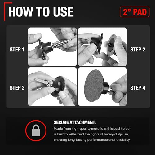 2 inch Conditioning Disc Pad Holder Assembly (Sanding Disc Pad 2" - 5 Pack)