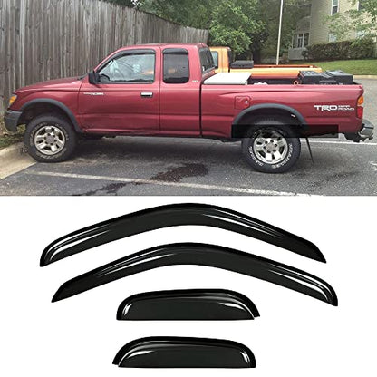 Window Visors Rain Guards for 1995 (1995-2004 Tacoma Extended Cab)