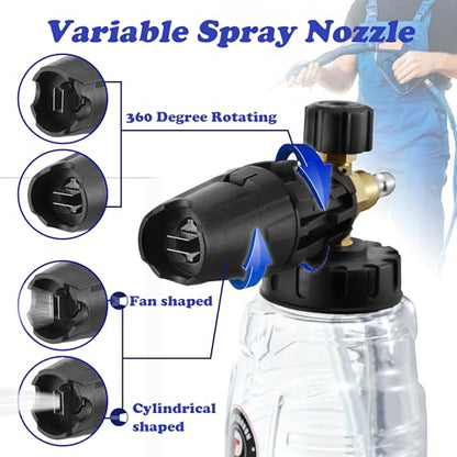 Pressure Washer Foam Cannon with Dual Connector (1 L)