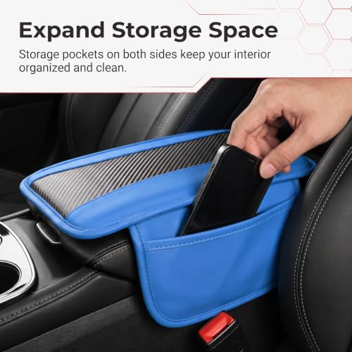 Car Center Console Organizer Cover (Blue)