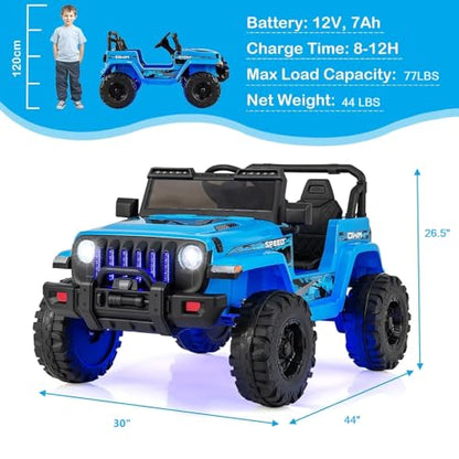 Kids Ride on Car Truck with 2.4G Remote Control (Blue)