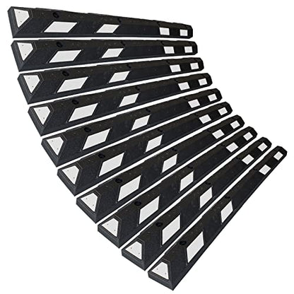 Rubber Parking Curb (4. Black/White Pack of 10)
