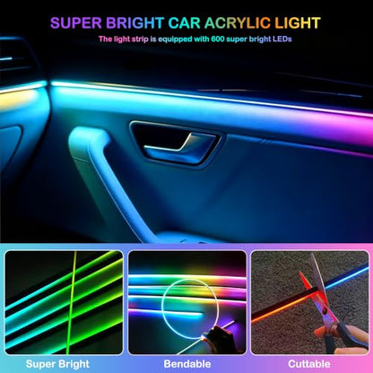 Interior Car LED Strip Lights with Wireless APP (10 Pieces)