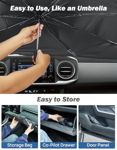 Windshield Sunshade Umbrella Compatible with Toyota Tacoma 2016 (for Tacoma)