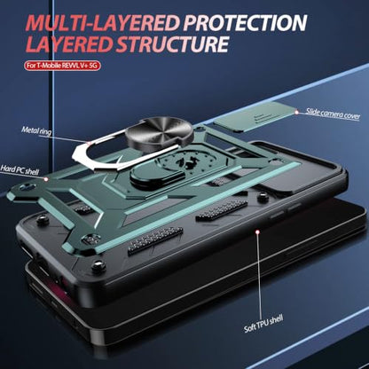 for T Mobile REVVL V+ 5G Case (T-Mobile REVVL V+ 5G（6.82"） / Green)