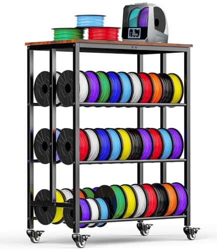 3D Printer Filament Cart (4-Tier Double-Row Rack)
