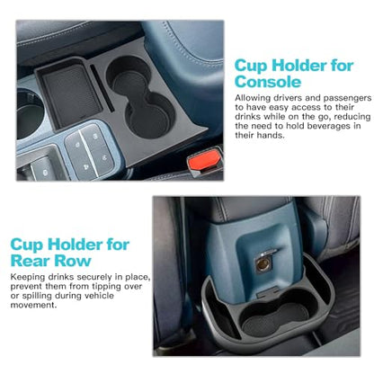 2022 2024 Maverick Car Cup Holder Organizer for Maverick Center Console CupHolders Expander Fit for First Row and Second Row 2022 2023 2024 Maverick Pickup Truck Interior Accessories (Cup Holder Organizer)
