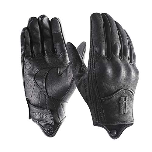 Mens Full Finger Touchscreen Motorcycle Gloves GM028 Black L (Large / Black(Upgrade))