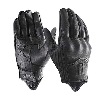 Mens Full Finger Touchscreen Motorcycle Gloves GM028 Black L (Large / Black(Upgrade))