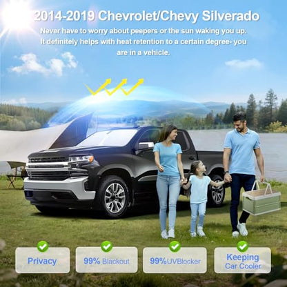 5pcs Car Window Shades for Chevrolet Silverado 2500 Crew cab 2020 (for Silverado 2500 4WD LTZ 2020-2026)