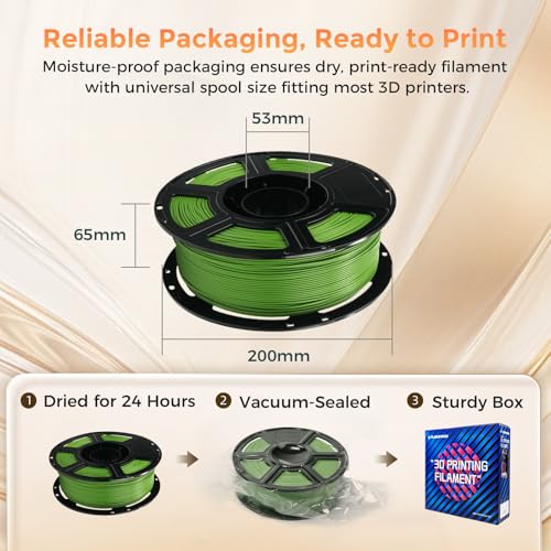PLA Filament 1.75mm + (Matte Green)