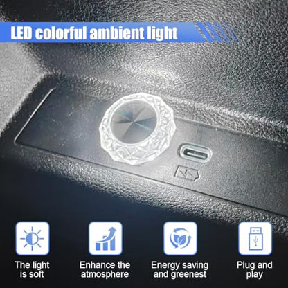 4PCS USB LED Car Interior Lights (White)