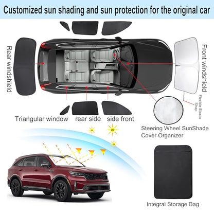 Window Shades for Kia Sorento SUV 2021 (Kia Sorento SUV 2021-2026)