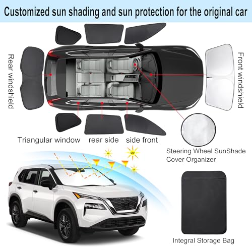 Window Shades for Nissan Rogue 2021 (Nissan Rogue 2021-Present-NOT Rogue Sport)