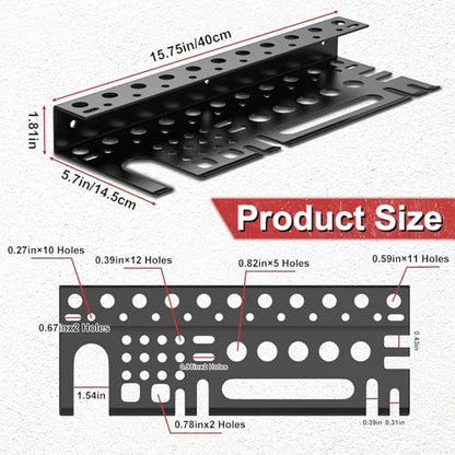 2Pcs Metal Screwdriver Organizer (Black / 2PC Hand Tool Holder)