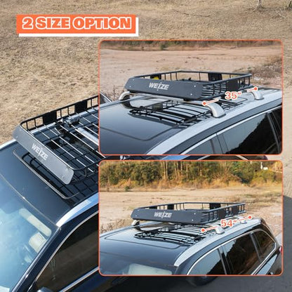 54" x 34" x 6" 200lb Heavy Duty Roof Rack Carrier Basket with Waterproof Bag (54" x 34" x 6")